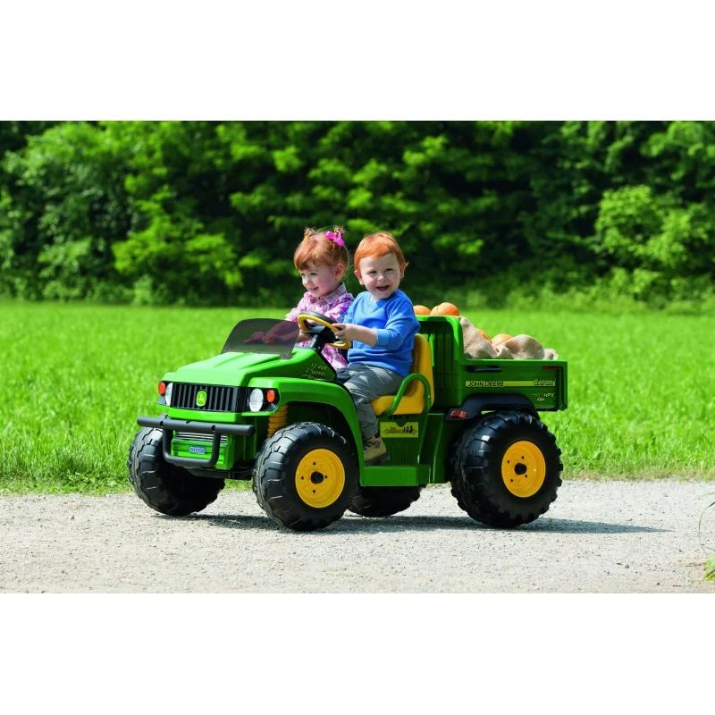 Peg Perego John Deere Double visureigis, maitinamas 12V Gator HPX akumuliatoriumi