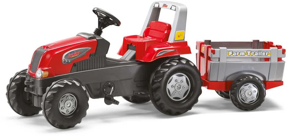 Rolly Toys RollyJunior RT pedalinis traktoriukas su priekaba