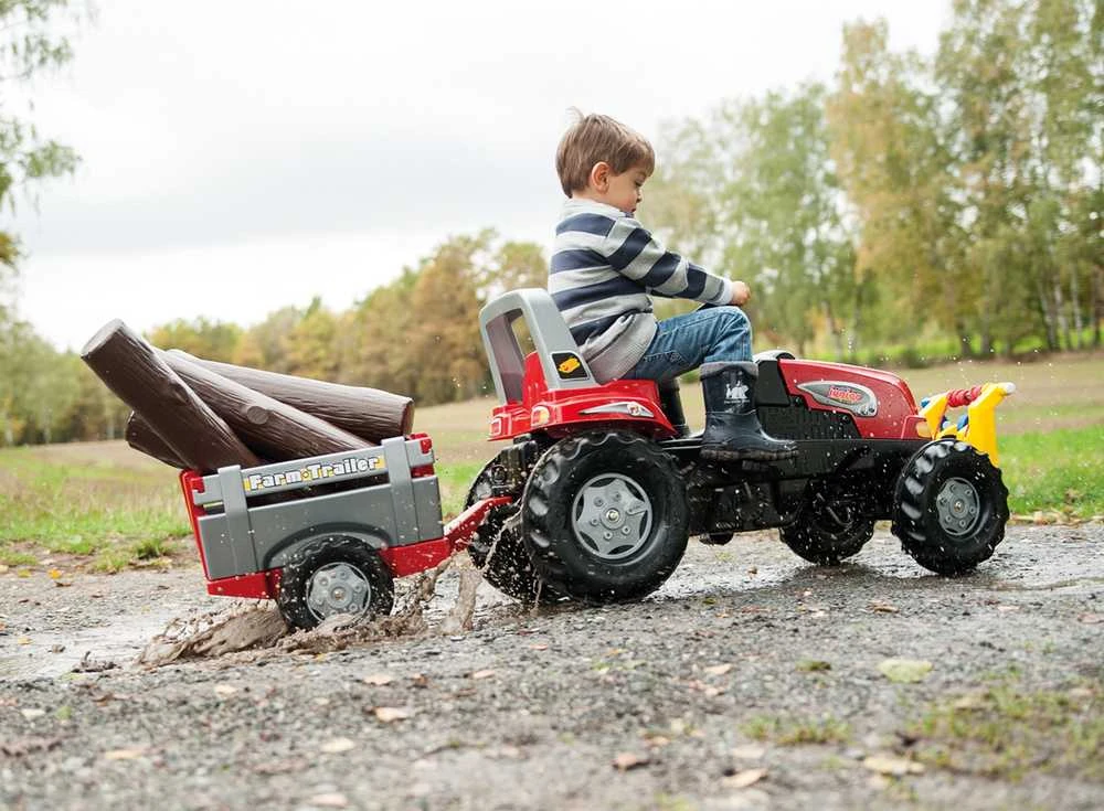 Rolly Toys RollyJunior RT pedalinis traktoriukas su priekaba