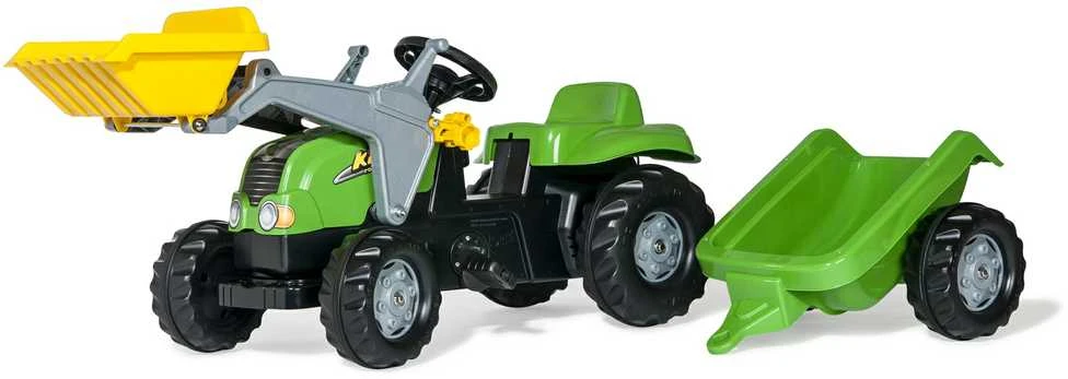 Rolly Toys rollyKid pedalinis traktorius su kaušu ir priekaba