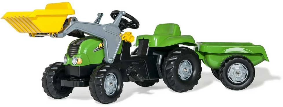 Rolly Toys rollyKid pedalinis traktorius su kaušu ir priekaba