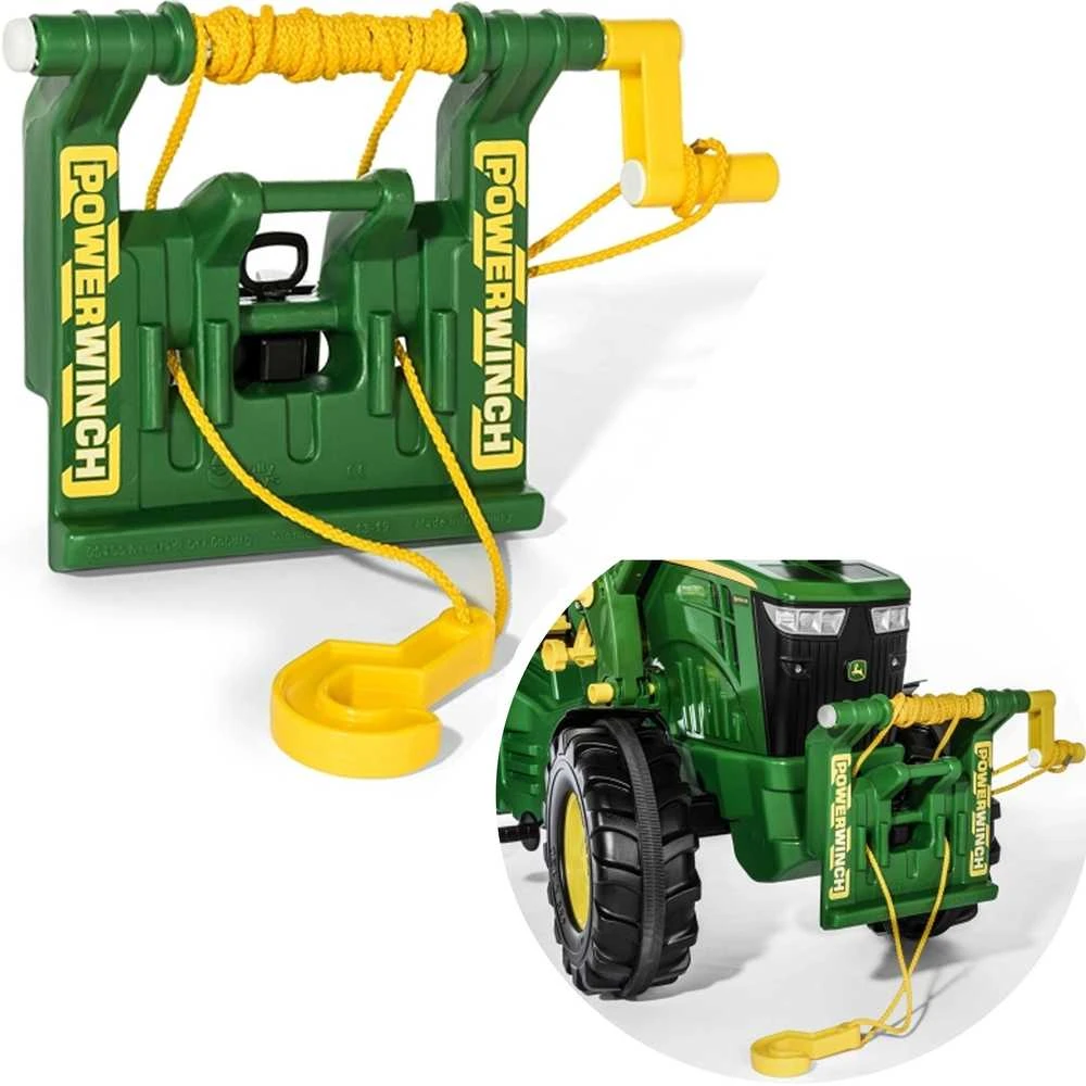 Rolly Toys Ritininiai žaislai gervės John Deere Winch į traktorus