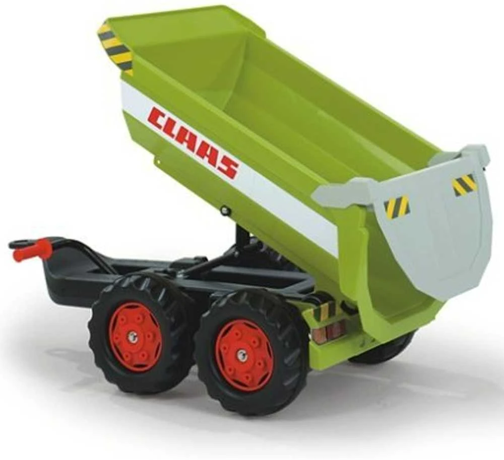 Rolly Toys CLAAS rollyTrailer puspriekabė su pakeliamu kėbulu