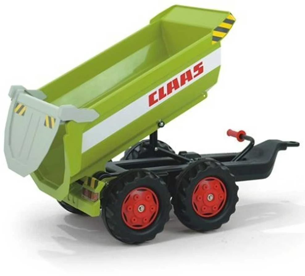 Rolly Toys CLAAS rollyTrailer puspriekabė su pakeliamu kėbulu
