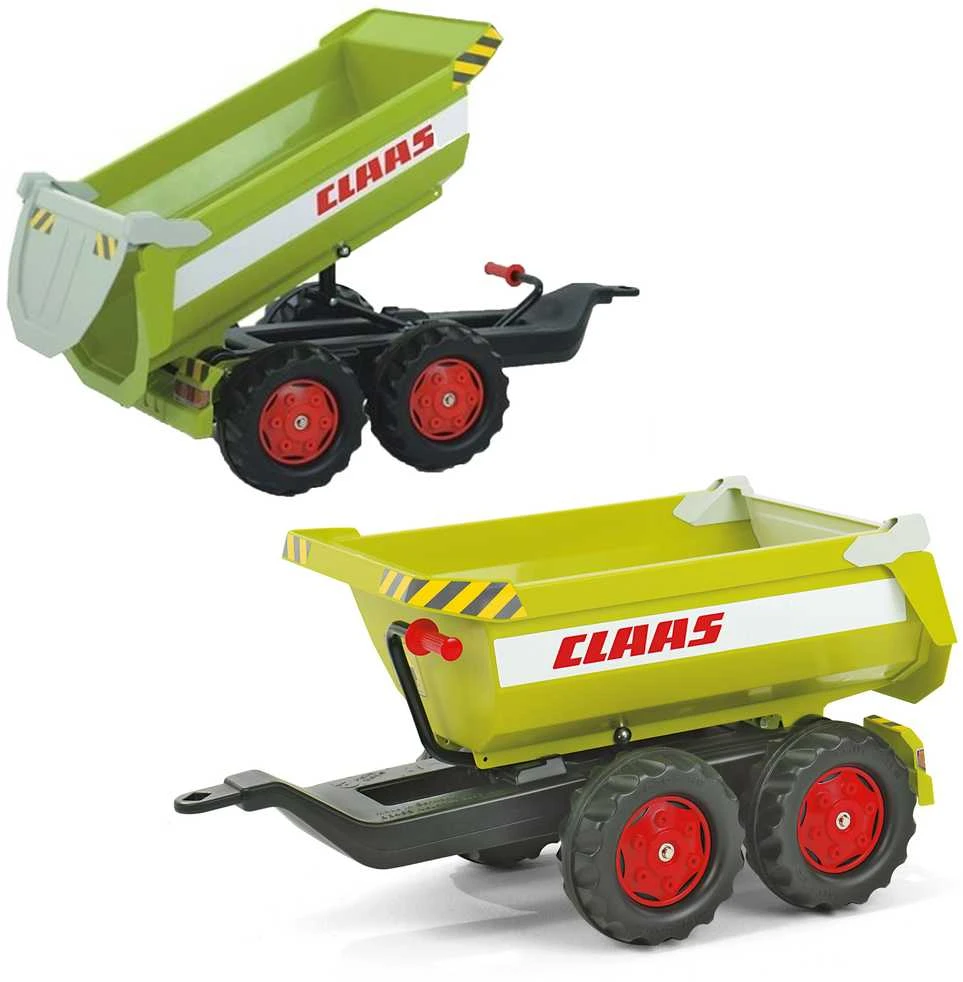 Rolly Toys CLAAS rollyTrailer puspriekabė su pakeliamu kėbulu