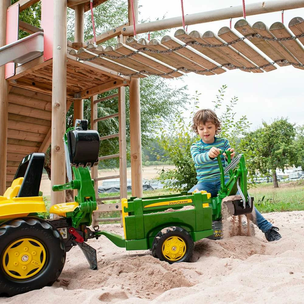 Rolly Toys Prikabinamas Priekabas JOHN DEERE su Atidarančiomis Durimis