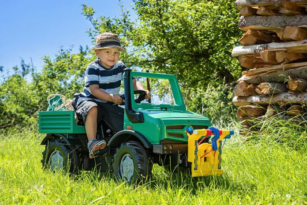 Pedalinis sunkvežimis Rolly Toys RollyUnimog Forst Mercedes-Benz su gervė