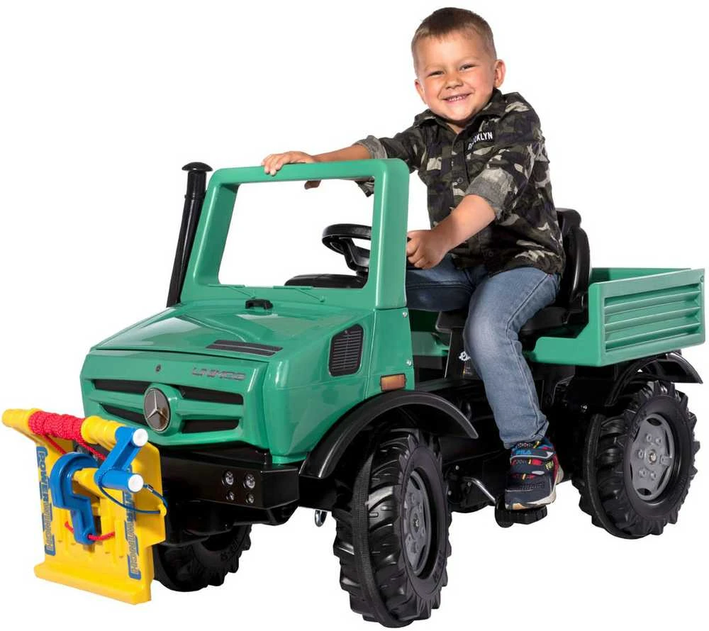 Pedalinis sunkvežimis Rolly Toys RollyUnimog Forst Mercedes-Benz su gervė