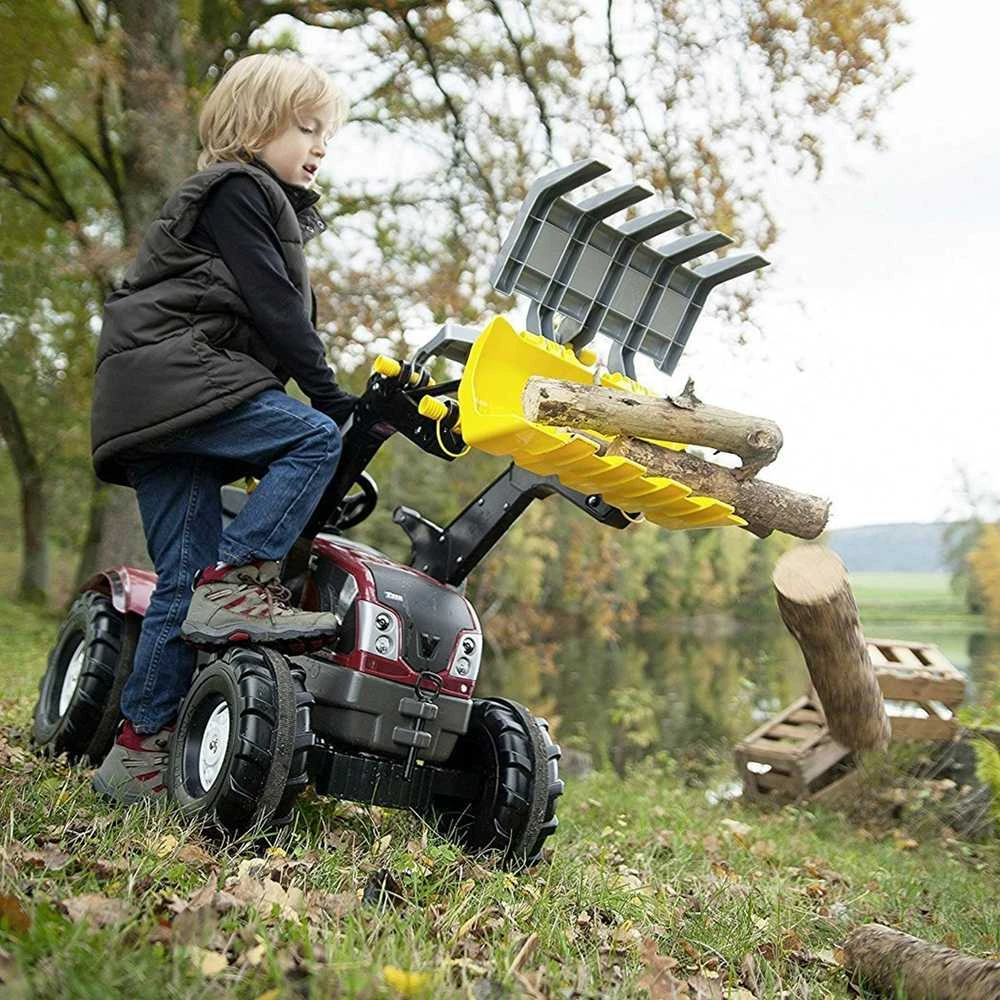 Rolly Toys Rodykite žaislų šaukštą traktoriaus griebtuvui, skirtam krauti medieną