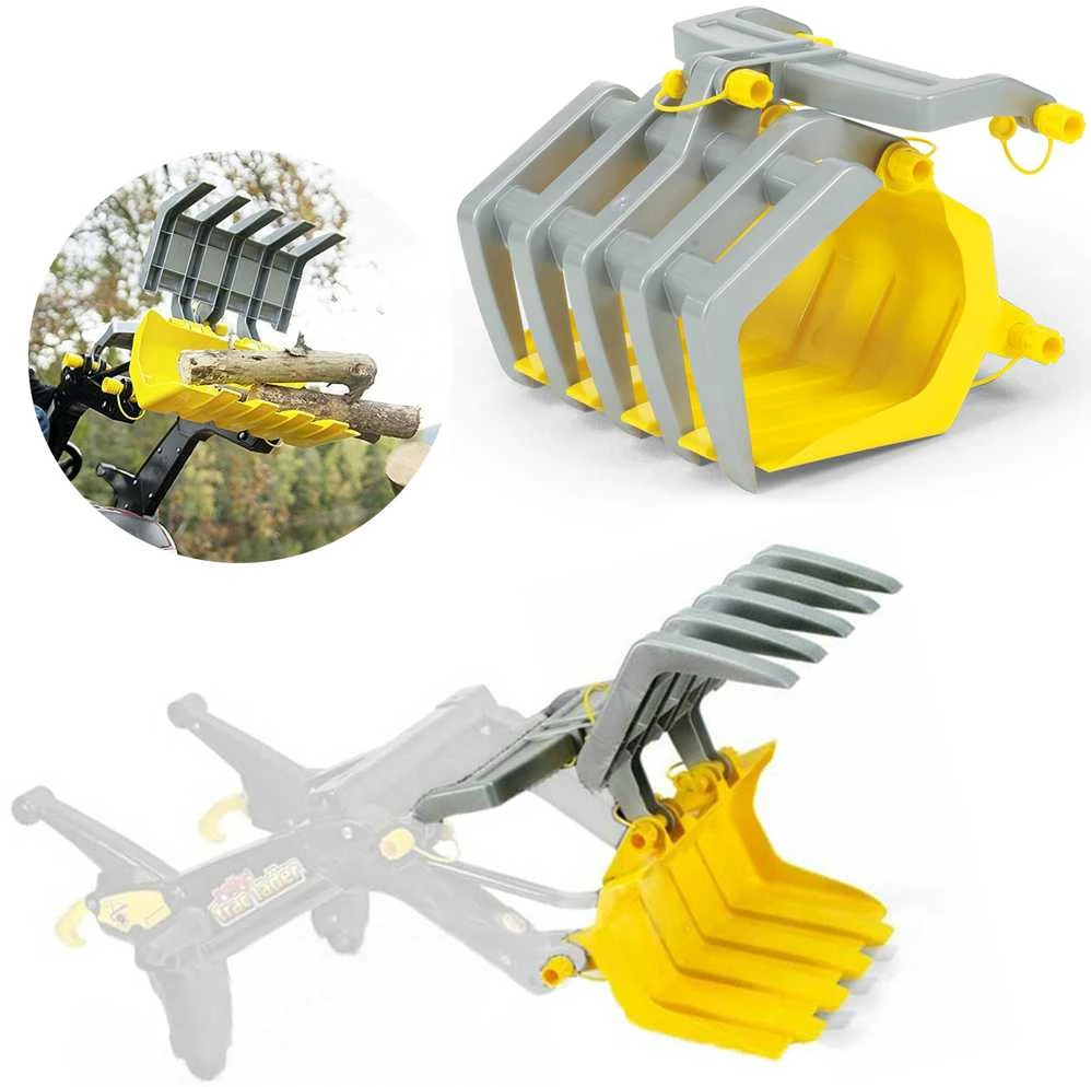 Rolly Toys Rodykite žaislų šaukštą traktoriaus griebtuvui, skirtam krauti medieną