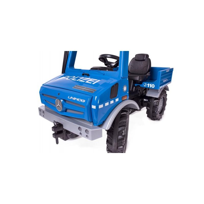 Pedalinis sunkvežimis policijos automobilis Rolly Toys RolliUnimog Mercedes-Benz