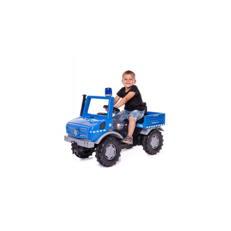 Pedalinis sunkvežimis policijos automobilis Rolly Toys RolliUnimog Mercedes-Benz