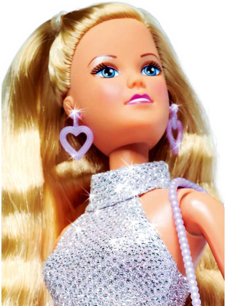 „Simba Doll Steffi Magic Night“ vakarinėje suknelėje su kulnais