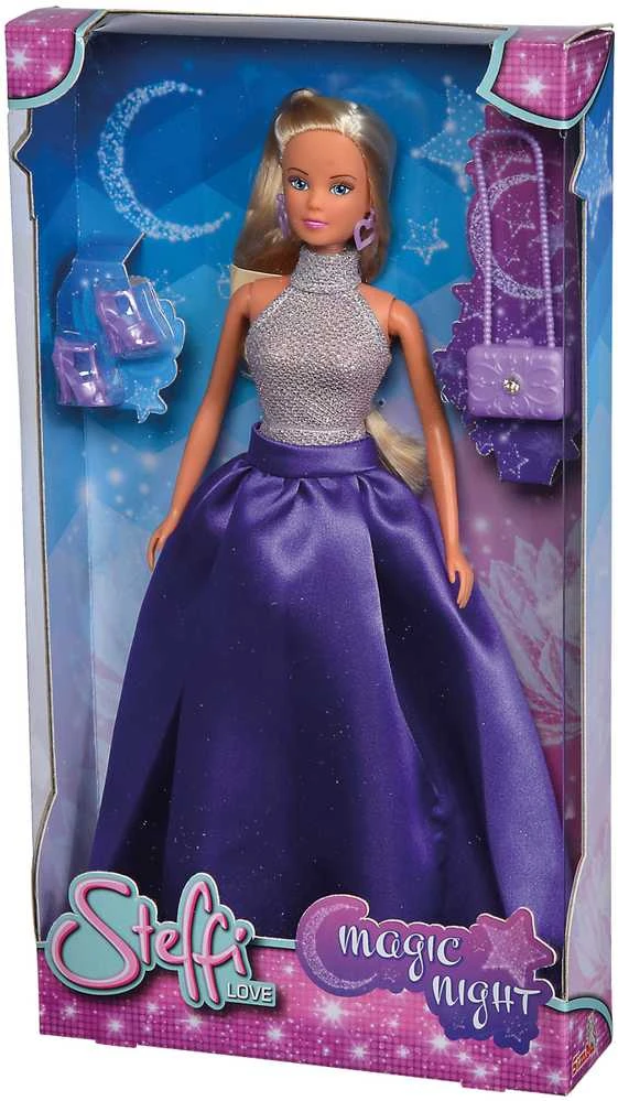 „Simba Doll Steffi Magic Night“ vakarinėje suknelėje su kulnais