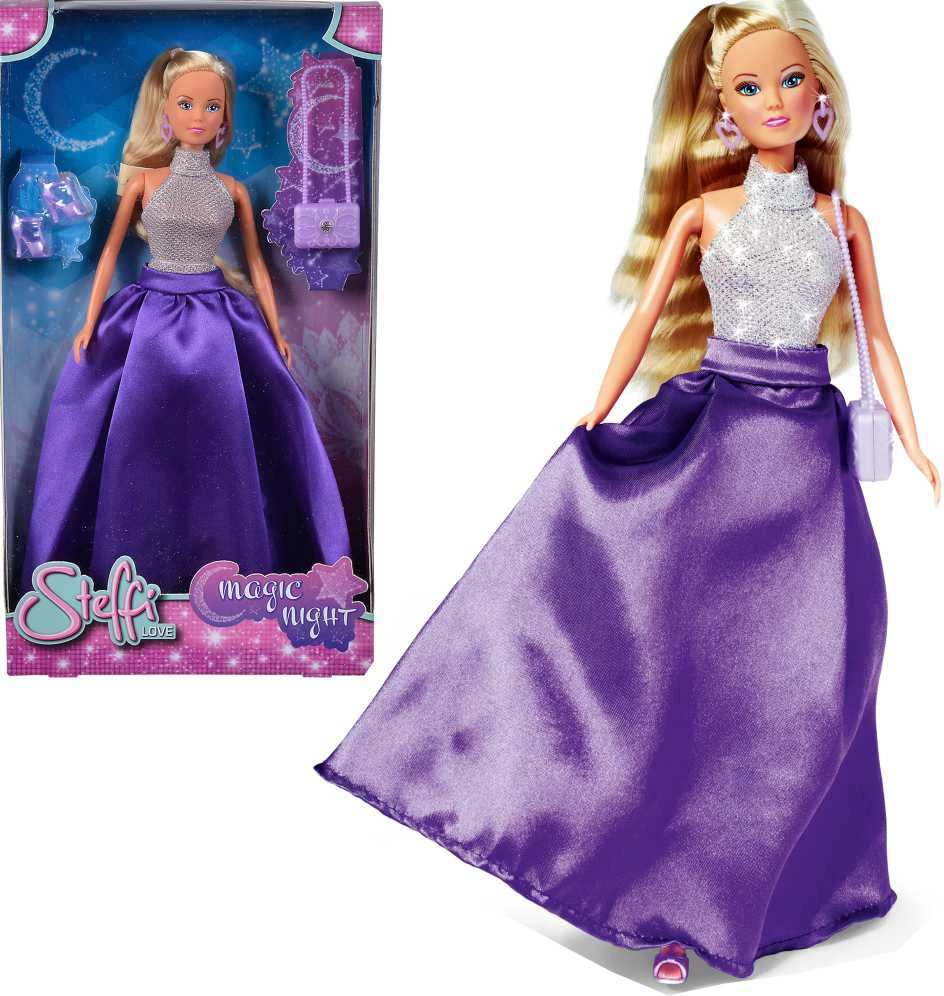 „Simba Doll Steffi Magic Night“ vakarinėje suknelėje su kulnais