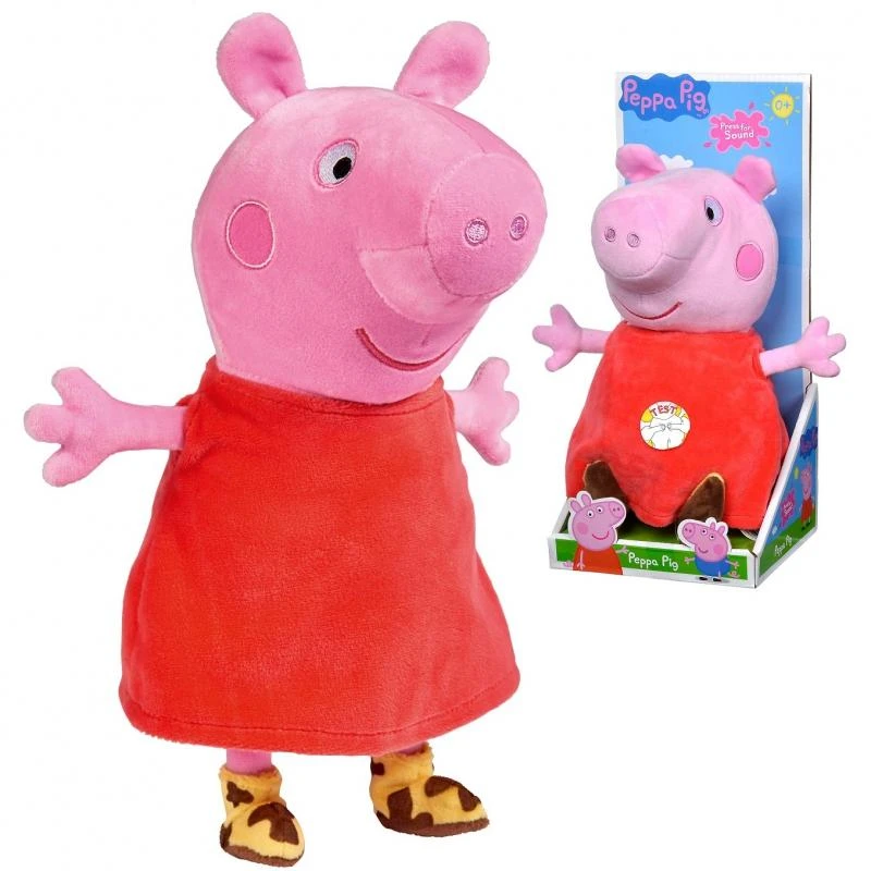 Hasbro „Simba Pig Peppa“ pliušinis talismanas su garsu 22 cm cuddly žaislu