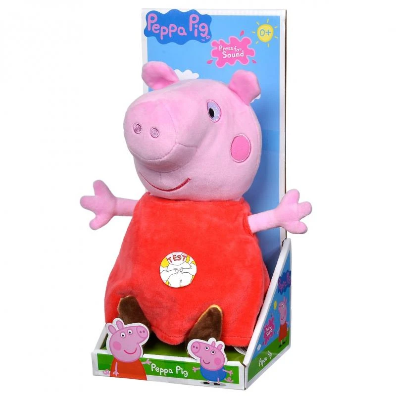Hasbro „Simba Pig Peppa“ pliušinis talismanas su garsu 22 cm cuddly žaislu