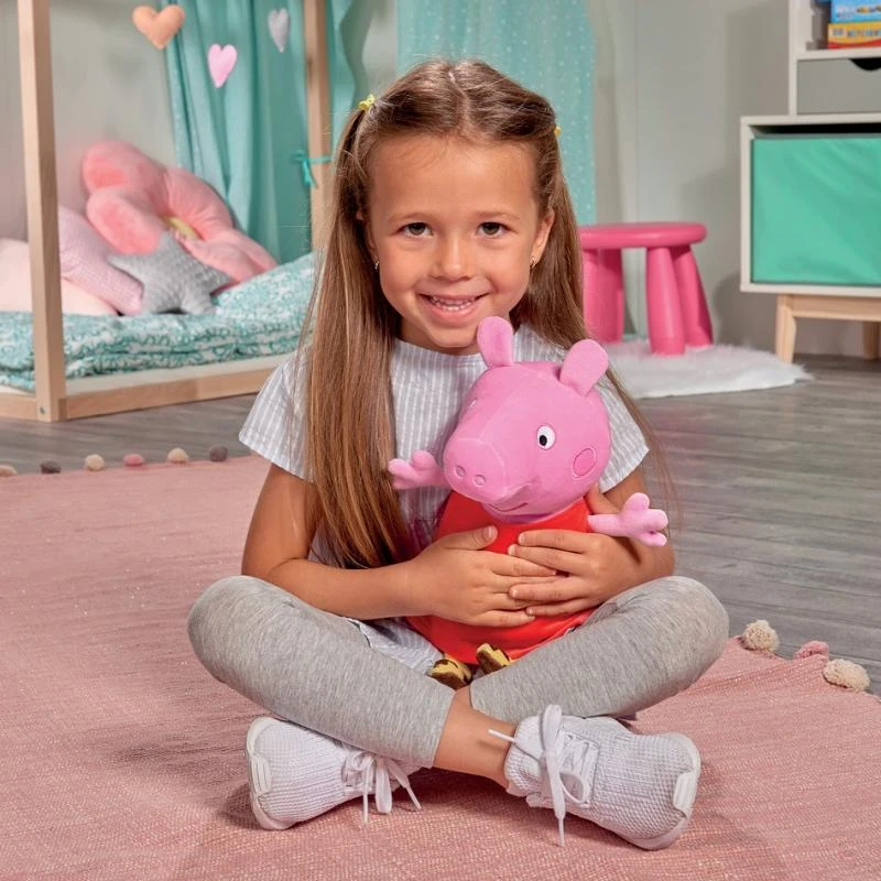 Hasbro „Simba Pig Peppa“ pliušinis talismanas su garsu 22 cm cuddly žaislu