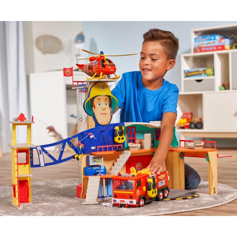 Dickie Simba - Fireman Sam XXL gaisrinė su šviesos garso figūra