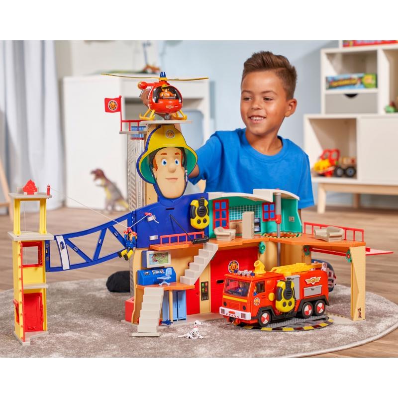Dickie Simba - Fireman Sam XXL gaisrinė su šviesos garso figūra
