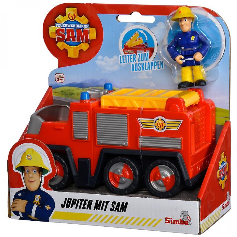 Simba ugniagesys Samas Jupiteris Mini veiksmo figūrėlės ugniagesių mašina