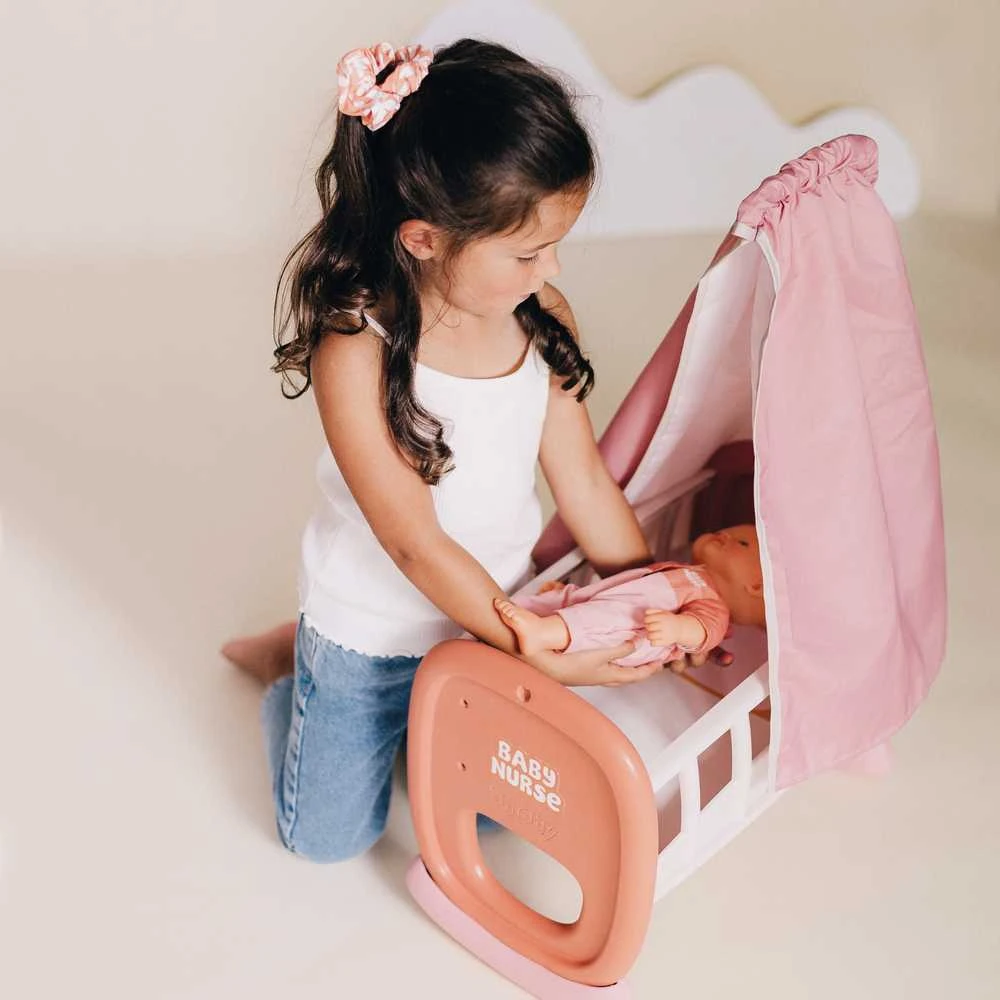 Smoby Baby Nurse lopšys su baldakimu