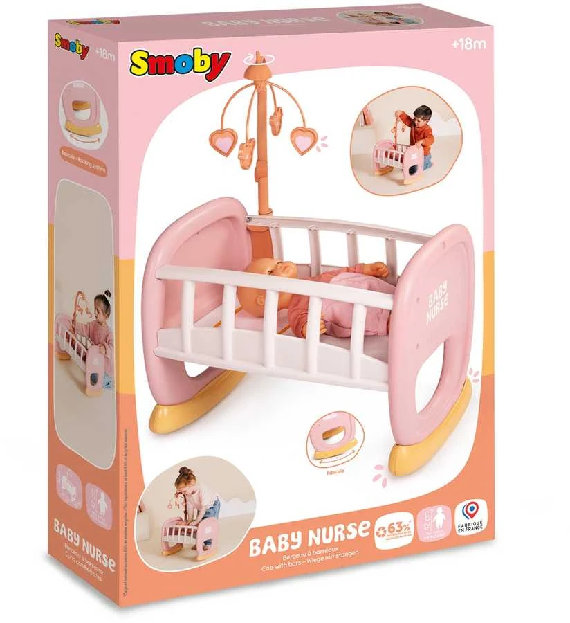 Smoby Baby Nurse lopšys su karusele