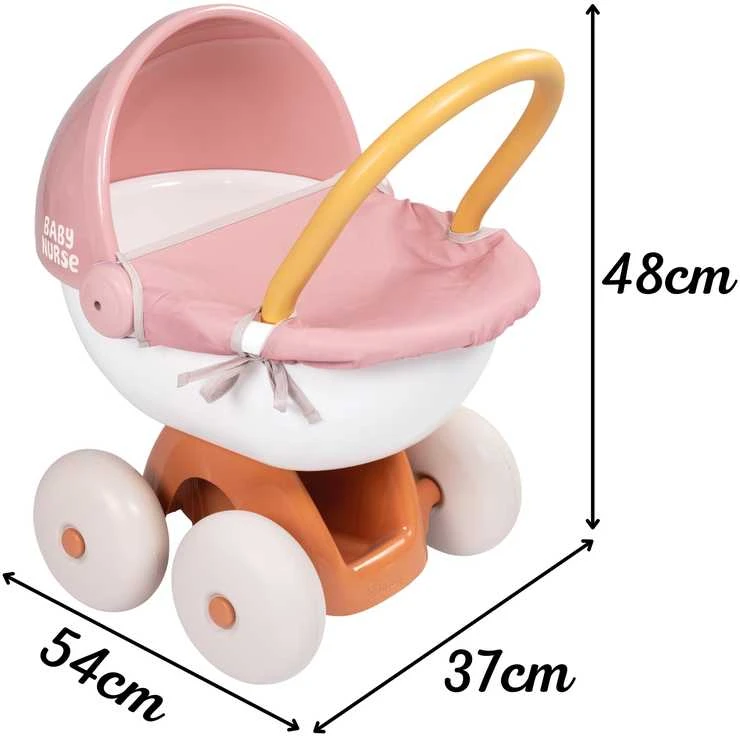 Vežimėlis lėlėms su stogeliu Smoby Baby Nurse