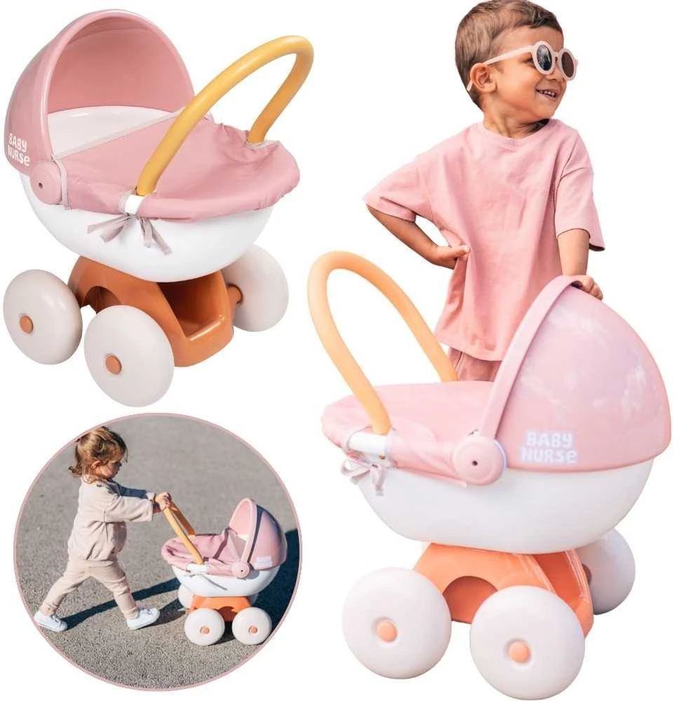 Vežimėlis lėlėms su stogeliu Smoby Baby Nurse