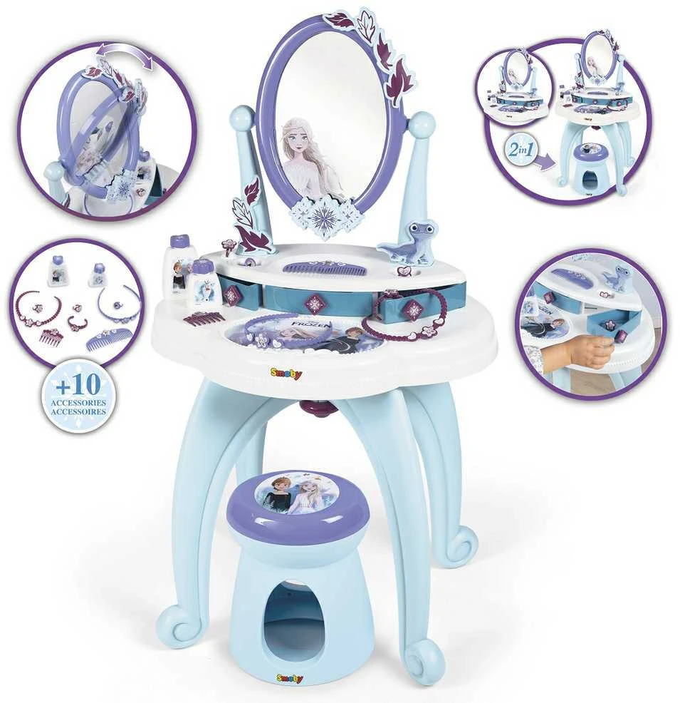 Smoby Frozen kosmetinis staliukas 2in1