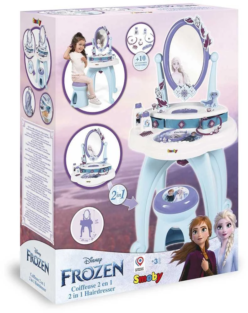 Smoby Frozen kosmetinis staliukas 2in1