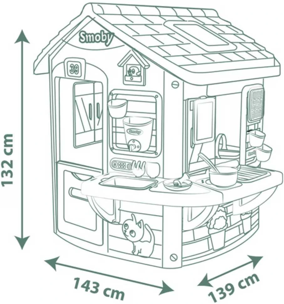 Smoby Domek Namas su molio virtuve