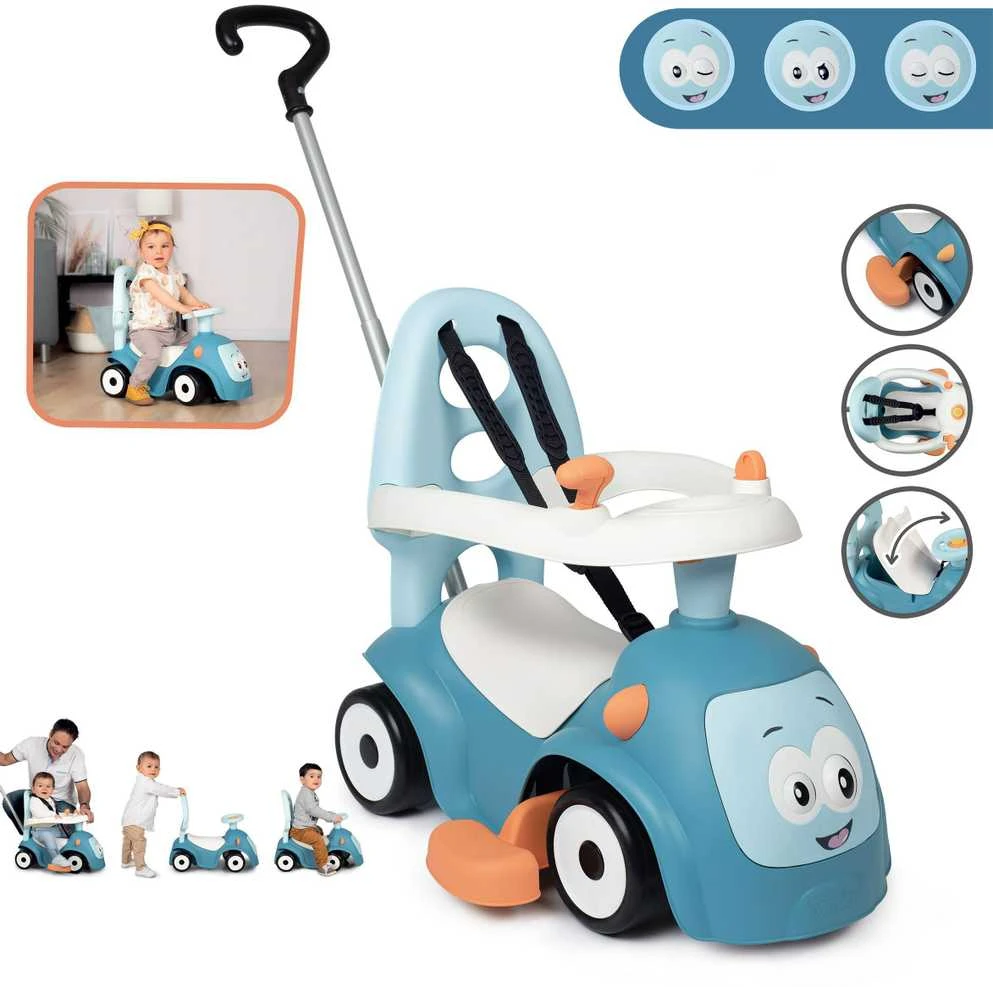 Smoby maestro 3in1 mėlynas važiavimas