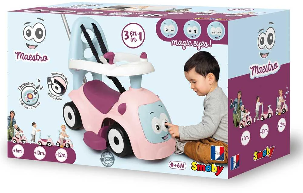 SMOBY Vaikiškas važinėjimas 4in1 Maestro Rožinis