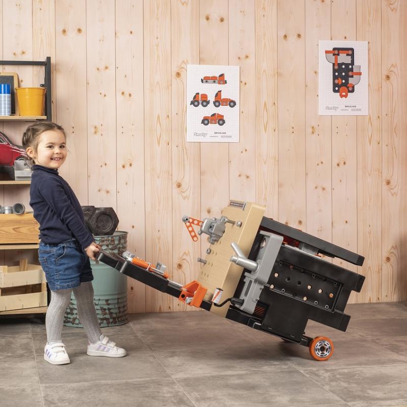 Black & Decker Smoby Profesinis žaidimų dirbtuvėlių rinkinys su įrankiais ir pjūklu