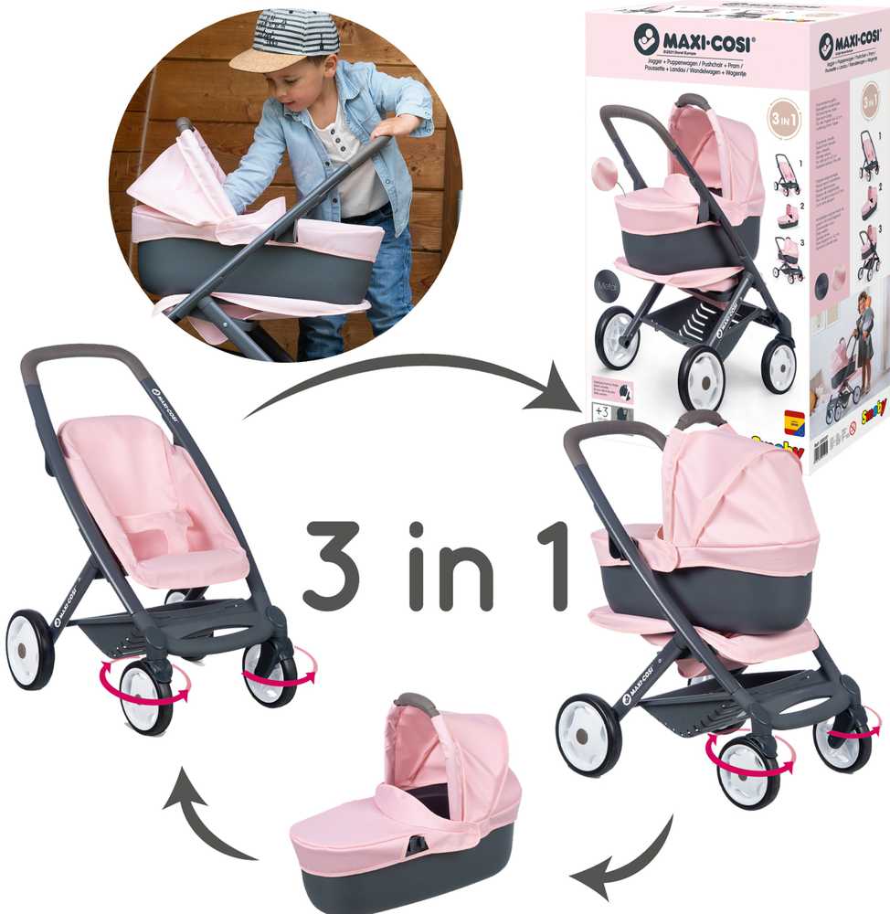 Smoby Maxi Cosi Quinny 3in1 lėlės vežimėlis