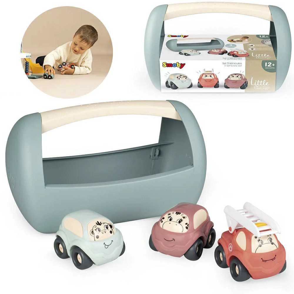 SMOBY Žaislų rinkinys Little Skrzyneczka su automobiliukais
