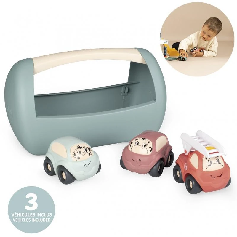 SMOBY Žaislų rinkinys Little Skrzyneczka su automobiliukais