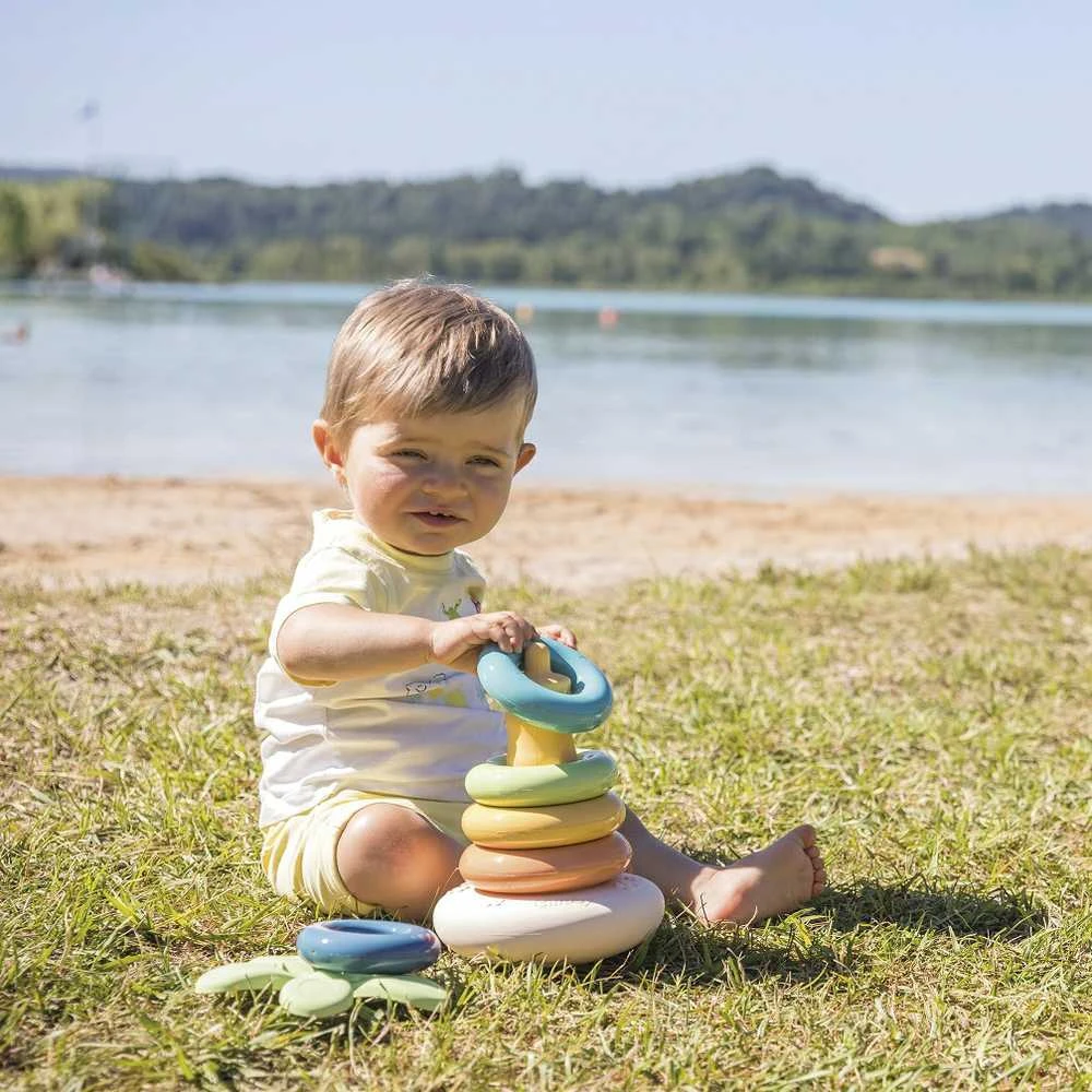 „Smoby Little Žalias“ didelė piramidė iš „Bioplastik Palma 6EL“ diskų.