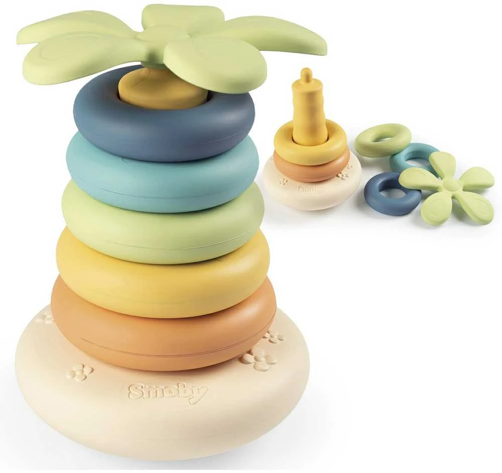 „Smoby Little Žalias“ didelė piramidė iš „Bioplastik Palma 6EL“ diskų.