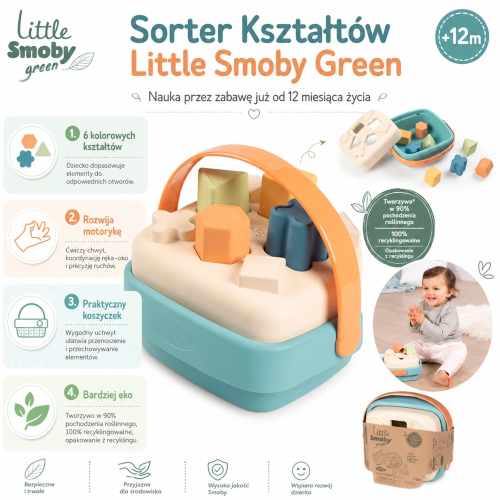 Smoby Žaislas Sorteris Su Krepšiu Bioplastikas