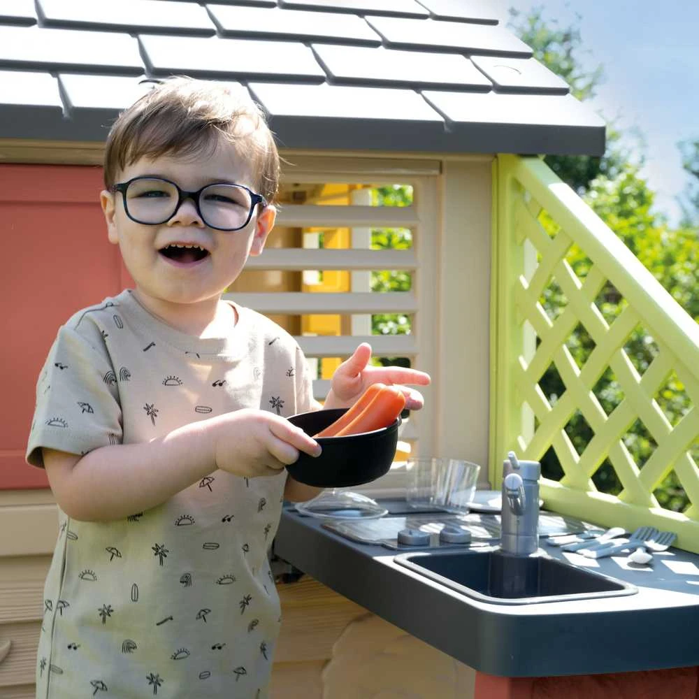 Lauko žaidimų namelis su virtuvėle Smoby Life Nature (7600810739)