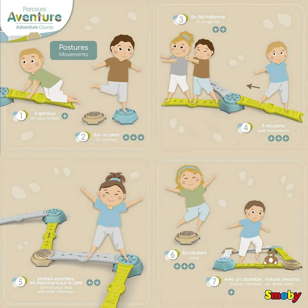 Smoby Sensorinis pusiausvyros takas "Adventure Balance Course"