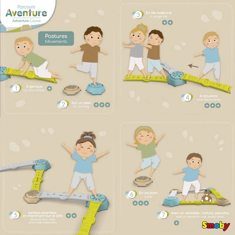 Smoby Sensorinis pusiausvyros takas "Adventure Balance Course"