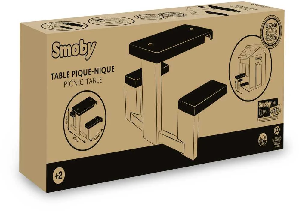 Smoby Piknikų Stalas su Sukurtomis Spalvomis