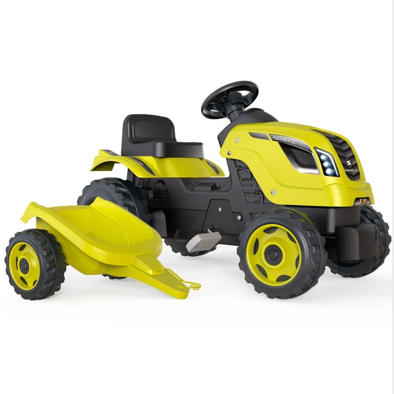 SMOBY Traktorius su priekaba XL, žalias