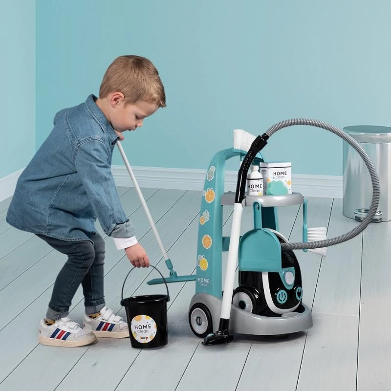 Smoby valymo vežimėlis su dulkių siurbliu