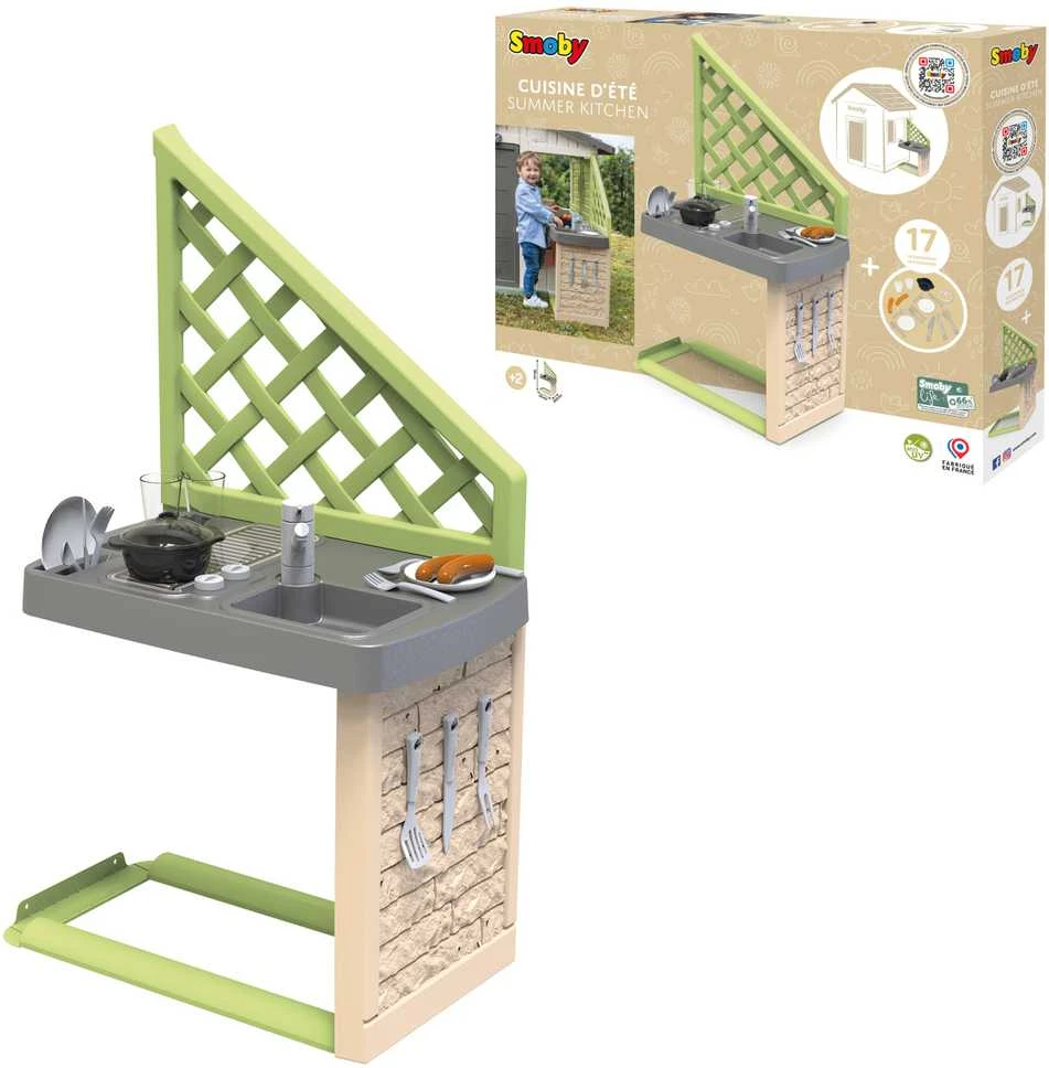 Smoby Vaikų žaidimų virtuvė su griliu ir kriaukle