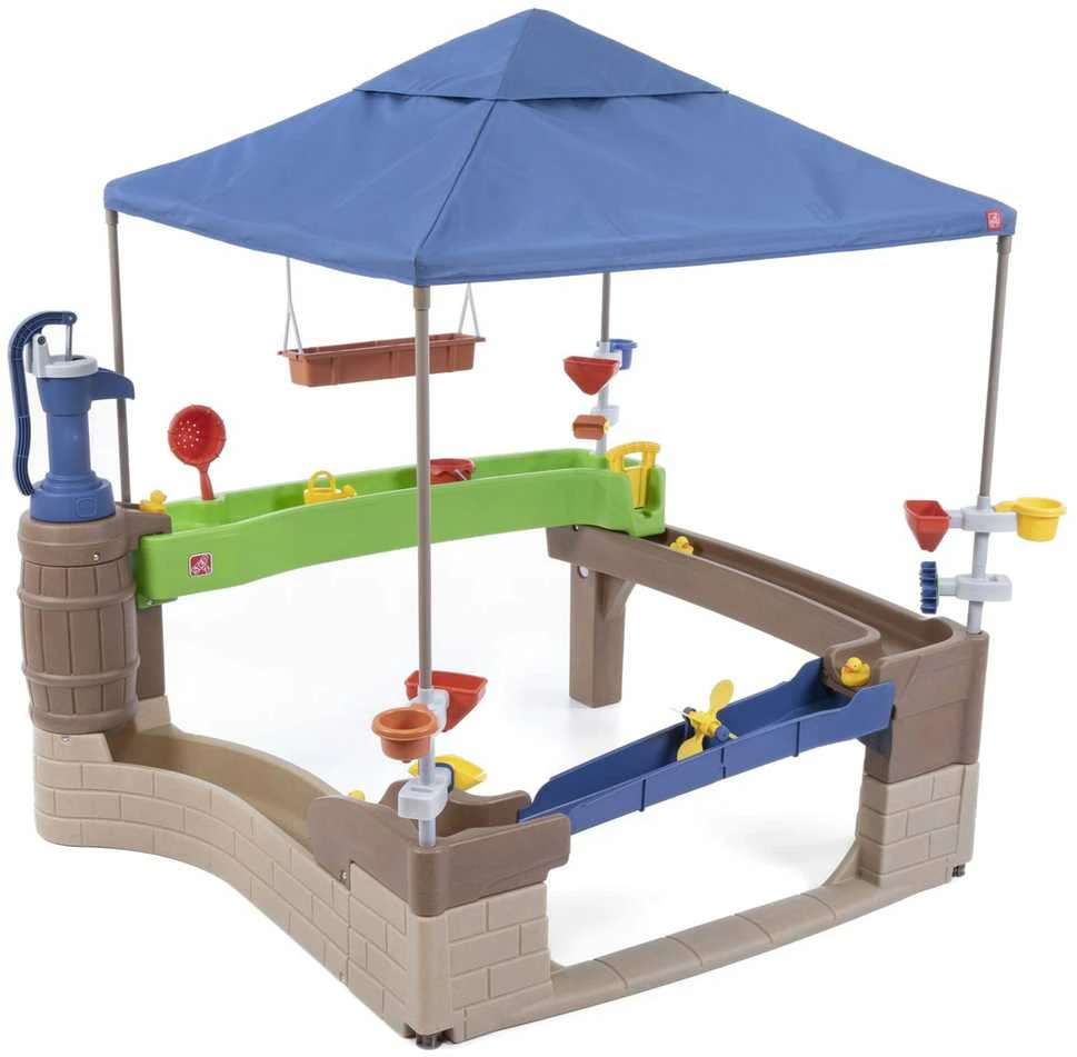 STEP2 vandens žaidimų centras su pompa ir stogeliu Pump & Splash Shady Oasis