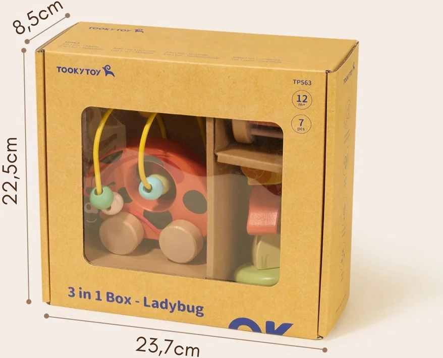 Tooky Toys TOOKY TOY 3in1 lavinamasis žaidimų rinkinys Boružėlė